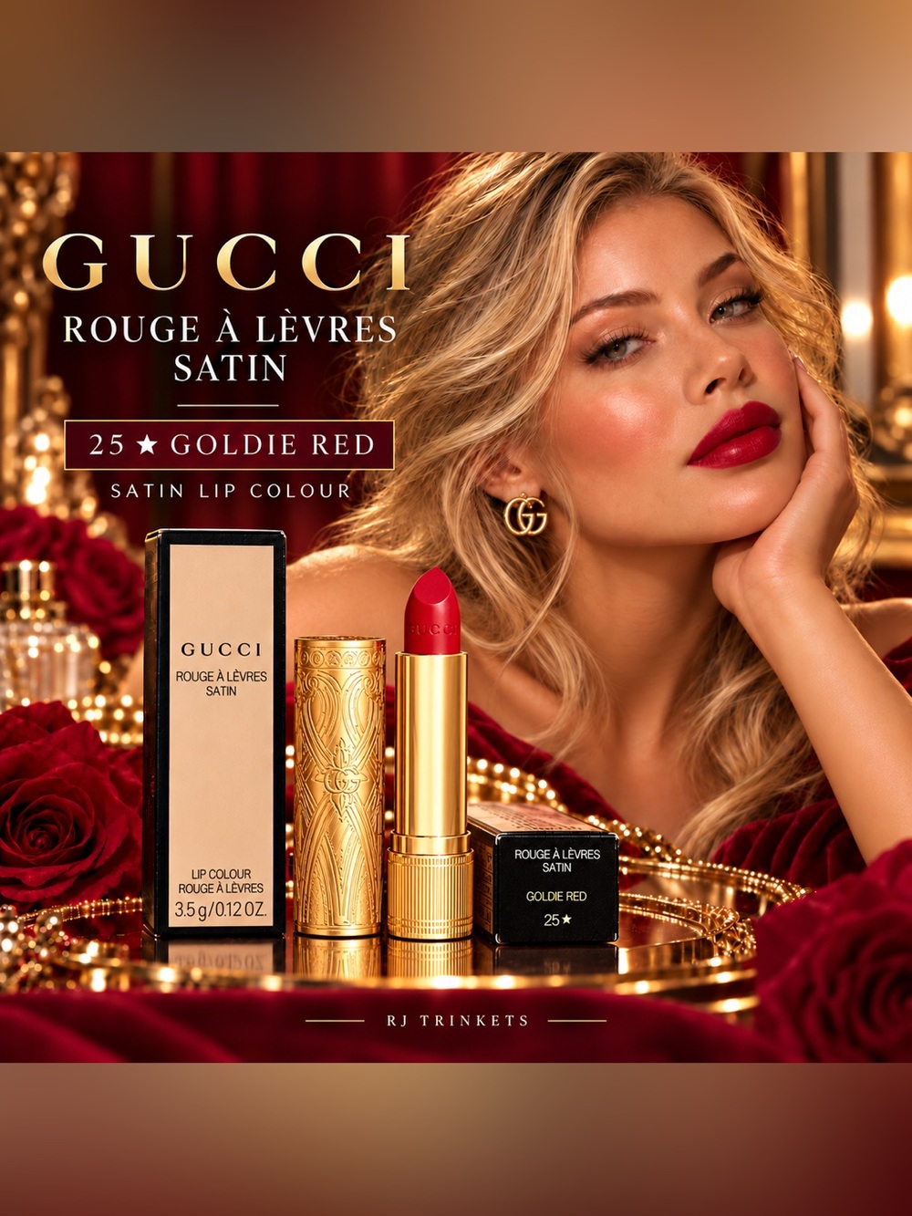 Gucci Rouge à Lèvres Satin Lipstick — Goldie Red